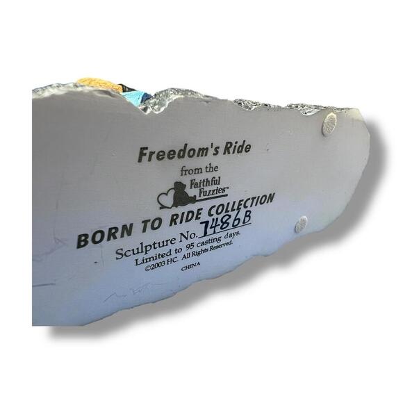 Faithful Fuzzies Freedom’s Ride Bear on Motorcycle 2003 Born To Ride Collection - Picture 4 of 7